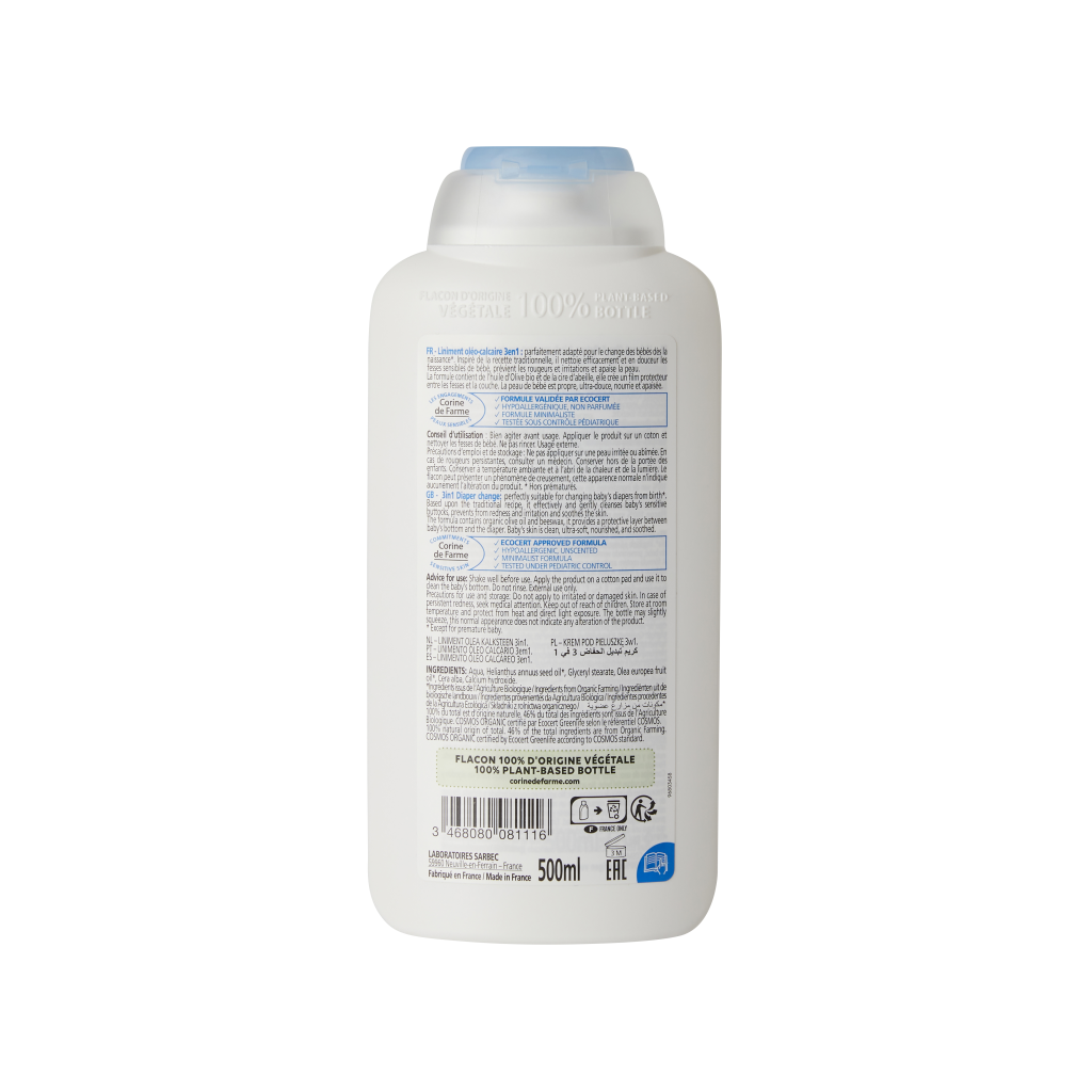 Liniment Oléo-Calcaire - Certifié Bio - Corine de Farme