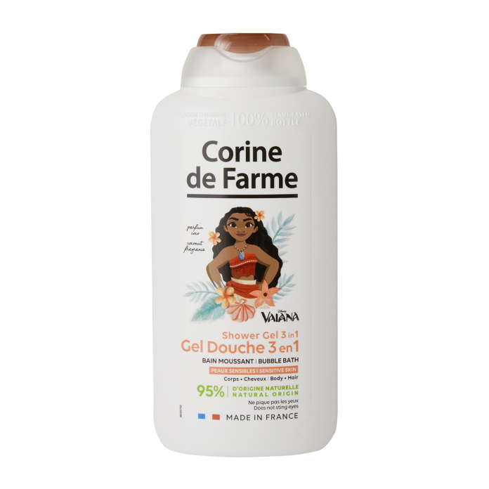 Gel Douche 3en1 Corps, Cheveux, Bain Moussant Vaiana - 500ml - Corine de Farme