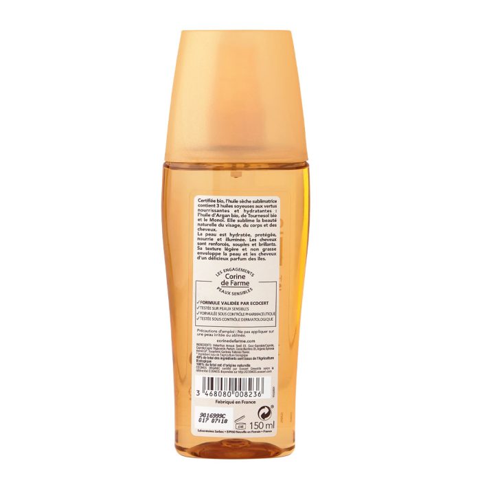 HUILE SÈCHE à L'HUILE D'ARGAN BIO EN SPRAY AUX 4 HUILES