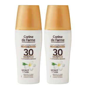 Lot de 2 Laits hydratants Protège et Bronze SPF30 - Corine de Farme