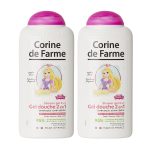 Lot de 2 Gel douche Extra-Doux 2en1 Corps & Cheveux Princesses Corine de Farme