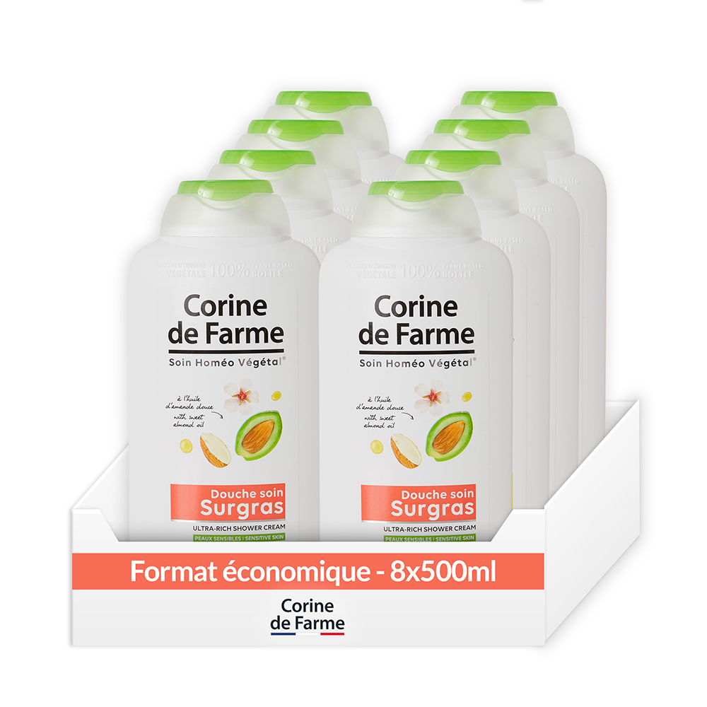 Gel douche soin surgras huile d'amande douce - Corine de Farme