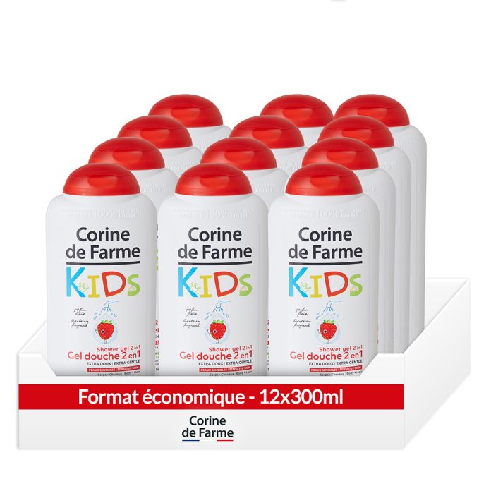 Gel Douche Enfant à la fraise - Corine de Farme Kids - Pack Economique - Clean Beauty