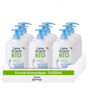 Gel Lavant Micellaire Bio Corps & Cheveux certifié par Ecocert- Pack économique - Corine de Farme Baby