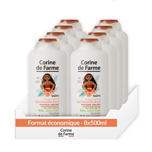 Gel Douche 3en1 Corps, Cheveux, Bain Moussant Vaiana - Pack économique - Corine de Farme