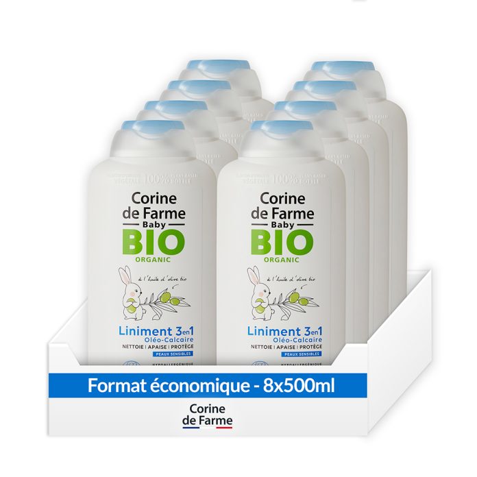 Pack 8 liniment oléo-calcaire certifié bio - Corine de Farme