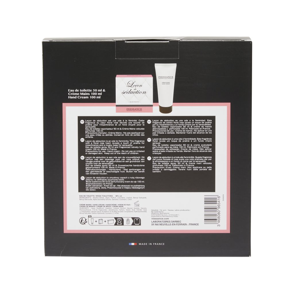 Coffret cadeau Leçon de séduction Inessance