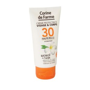 une crème protectrice solaire