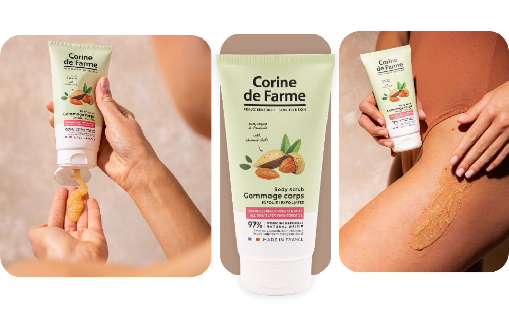 Image égérie Gommage corps amande