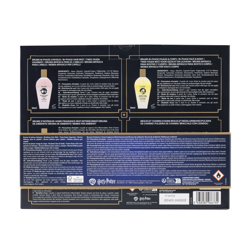 Coffret Harry Potter Yule ball 3 brumes parfumées