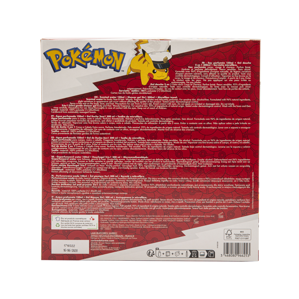 Coffret CORINE DE FARME LICENCE POKEMON