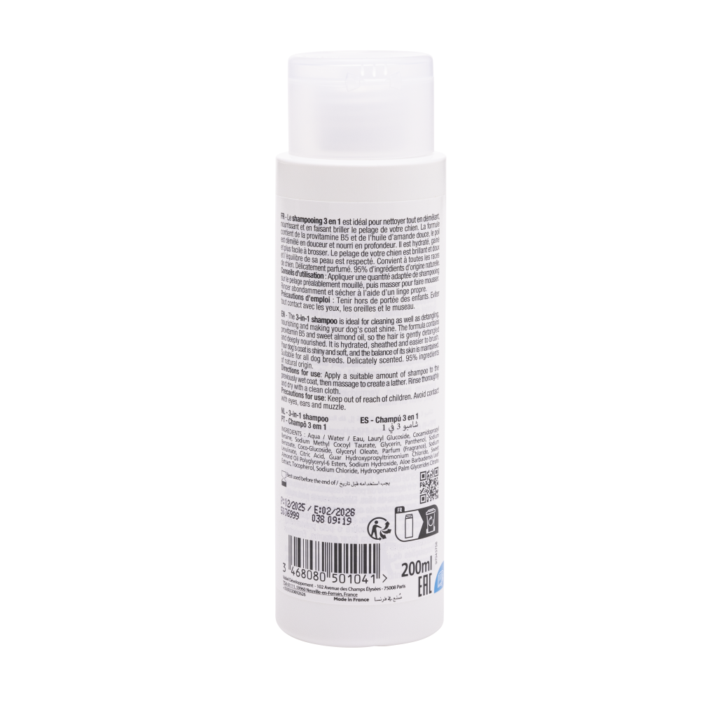 WOUF SHAMPOING 3 EN 1 IN DOS