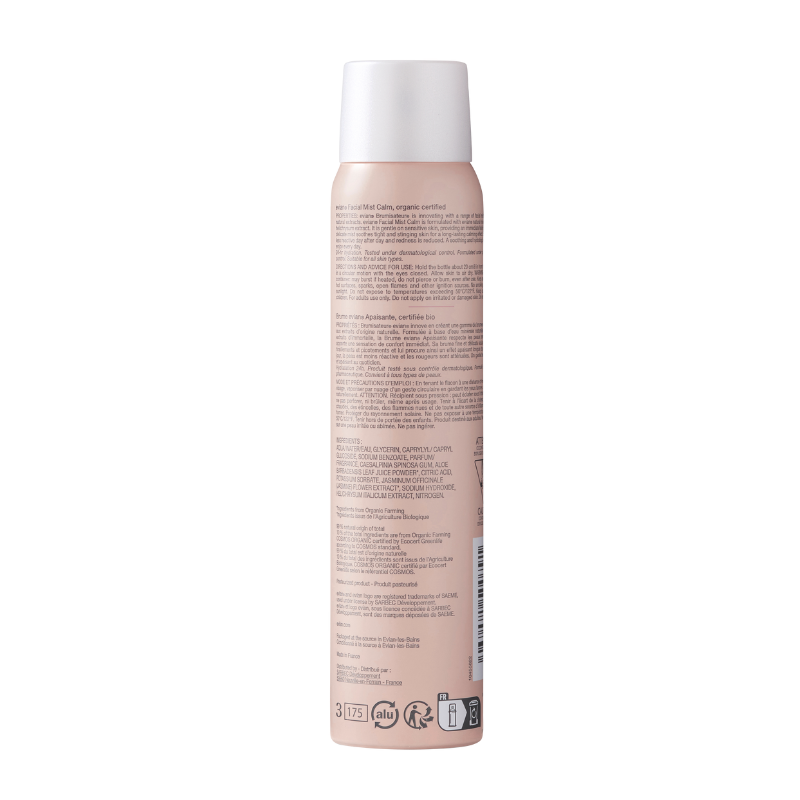 Brume de soin visage apaisante 100ml de dos