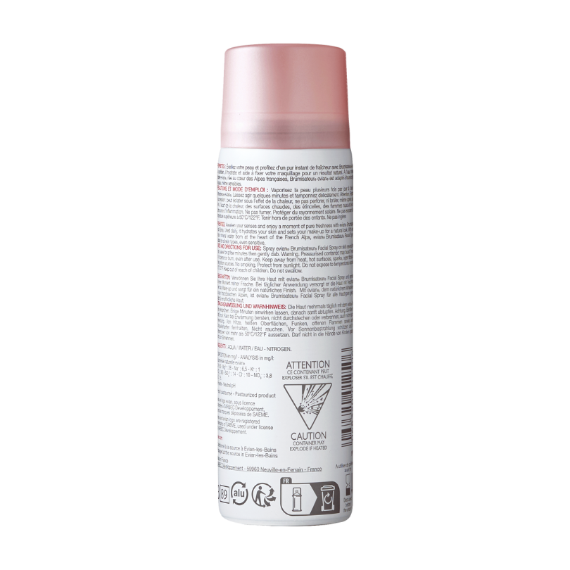 brumisateur evian 50ml dos