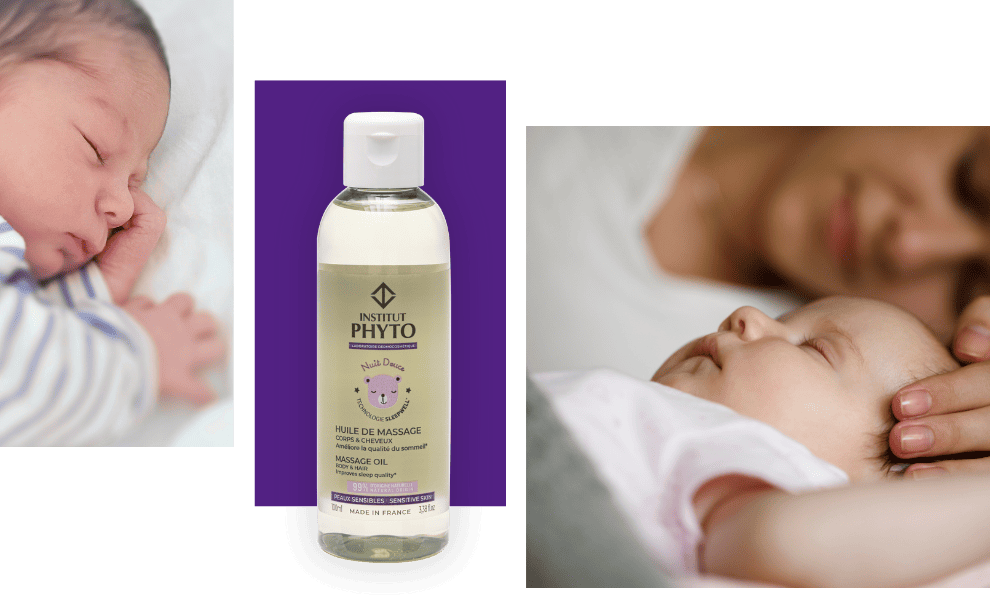 Image égérie HUILE MASSAGE BEBE NUIT DOUCE