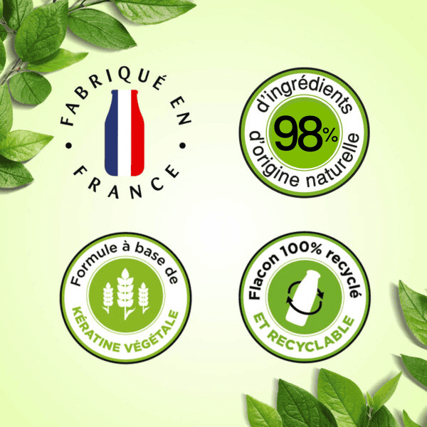Ingredients origine naturelle 98 pour cent