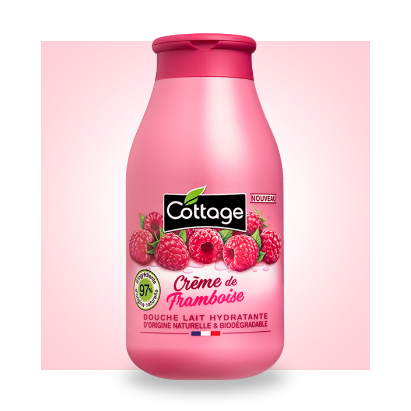 douche lait creme de framboise 250ml cottage