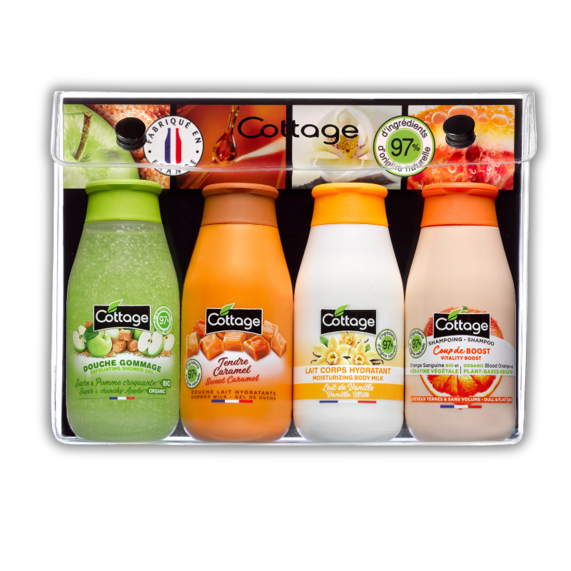 Trousse voyage douche lait